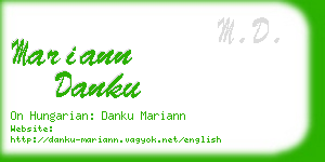 mariann danku business card